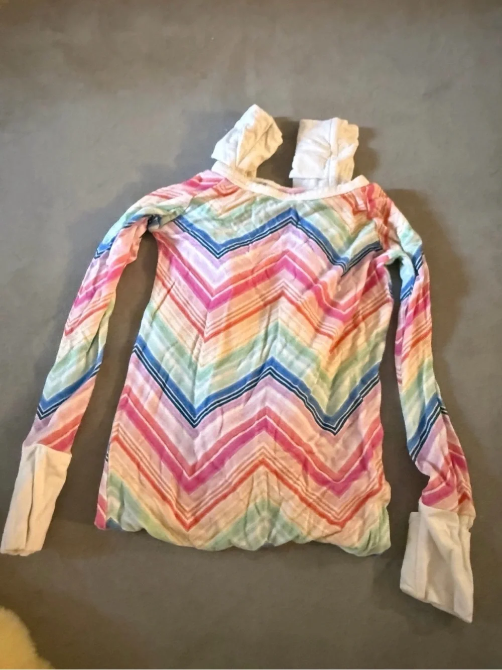 Little Sleepies Rainbow Chevron Zippy